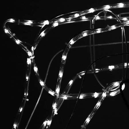 Renifer Led 115 cm świąteczny z ruchomą głową świetlna dekoracja do ogrodu biały zimny