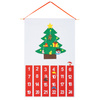 Kalendarz adwentowy na ścianę z 24 okienkami 10 ozdobami na choinkę, dekoracja świąteczna