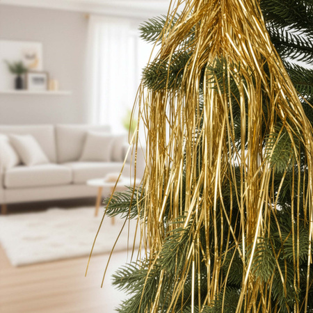 Dekoracja świąteczna Włosy Anielskie 100 cm ozdoba na choinkę, złote