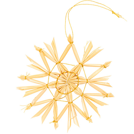 Zawieszki choinkowe z słomy, naturalne dekoracje świąteczne 48 szt. bombki, brązowe