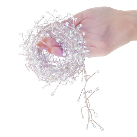 Lampki dekoracyjne 300 LED druciki biały zimny