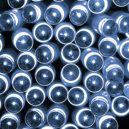 Lampki choinkowe 100 Led na baterie biały zimny z pilotem