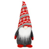 Skrzat 34 cm ozdoba na święta krasnal świąteczny, gnom czerwono-szary