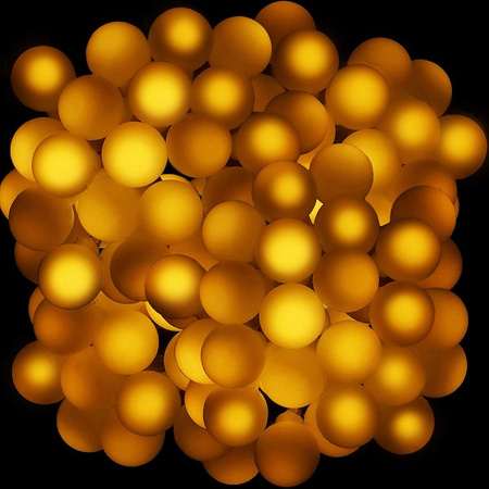 Lampki choinkowe 50 Led kuleczki biały ciepły z programatorem na baterie