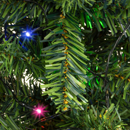 Choinka sztuczna mała 90 cm z oświetleniem choinkowym 50 LED multikolor, na stolik, biurko