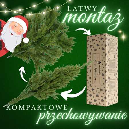 Choinka sztuczna 220 cm świerk naturalny PE choinka jak żywa