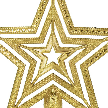 Czubek na choinkę 15cm szpic, ażurowa gwiazda złota