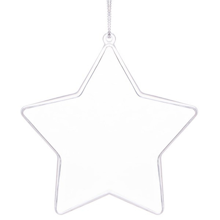 Bombka akrylowa 12cm gwiazda plastikowa decoupage