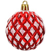 Bombki choinkowe 30 szt. czerwony 6 cm zestaw choinkowy