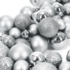 Girlanda świateczna z 130 szt. bombek, łańcuch choinkowy 160 cm, srebrne