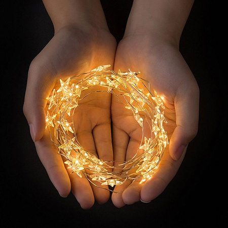 Lampki choinkowe 20 LED ciepły biały