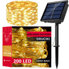 Lampki choinkowe 200 Led 22 m druciki ciepły biały oświetlenie świąteczne solarne