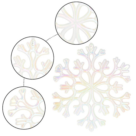 Zawieszka choinkowa kremowa ozdoba śnieżynka na choinkę 15 cm