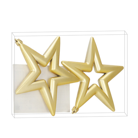 Bombki choinkowe gwiazdki 2 szt. ozdoby do stroika gwiazdy nietłukące złote