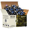 Lampki choinkowe 300 led zimny biały, flash niebieski 25,5 m oświetlenie świąteczne IP44