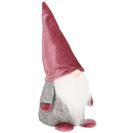 Skrzat 27 cm ozdoba świąteczna, welurowy krasnal świąteczny, gnom