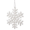 Zawieszki choinkowe białe śnieżynki na choinkę 8,5 cm 3 szt.