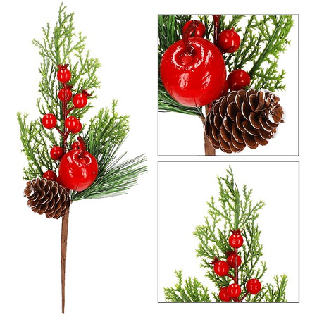 Gałązka świąteczna sztuczna dekoracja do stroika 27 cm
