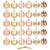 Bombki choinkowe 30 szt. ozdoby świąteczne zestaw 6cm rose gold