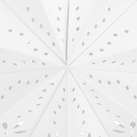 Gwiazda świąteczna papierowa biała i lampki choinkowe led ciepły biały