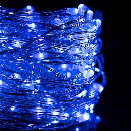 Lampki choinkowe 300 led druciki na prąd niebieski