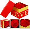 Wieczna róża sztuczny kwiat w pudełku prezentowym Love czerwona