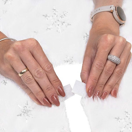 Dywanik pod choinkę 90 cm mata na prezenty biała w śnieżynki