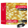 Lampki choinkowe druciki na szpuli 1000 LED biały ciepły wewnętrzno-zewnętrzne