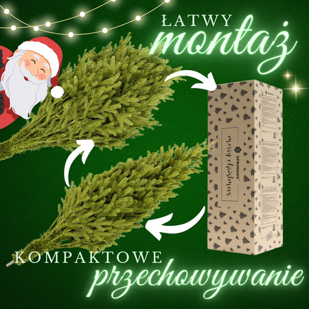 Choinka sztuczna 180 cm premium świerk PE choinka jak żywa