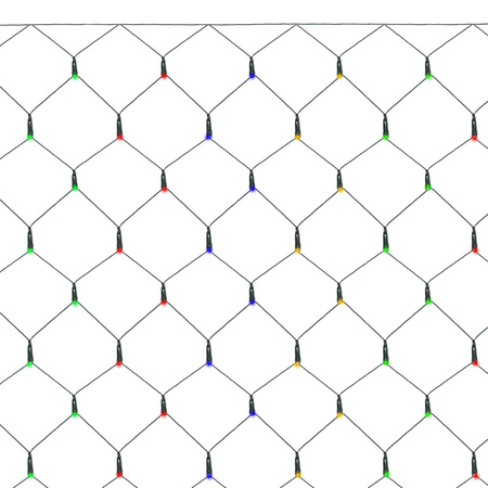 Kurtyna świetlna multikolor 144 Led lampki wewnętrzno-zewnętrzne siatka z programatorem