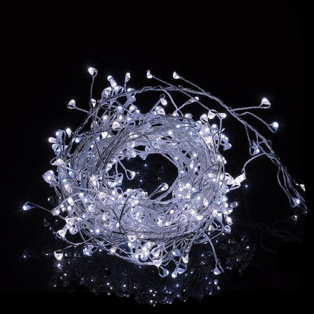 Lampki choinkowe 100 LED sopelki na baterie białe zimne