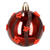 Bombki choinkowe, zawieszki zestaw 40 szt. dekoracje świąteczne do stroika, nietłukące bordowo-czerwone
