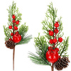 Gałązka świąteczna sztuczna dekoracja do stroika 27 cm 3 szt.