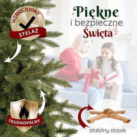 Choinka sztuczna Premium Royal Trees 180 cm świerk naturalny ze stojakiem drzewko