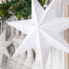 Gwiazda świąteczna papierowa biała i lampki choinkowe 10 led zimny biały