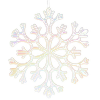 Zawieszka choinkowa kremowa ozdoba śnieżynka na choinkę 15 cm