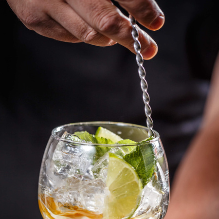 Zestaw barmański 8 elementów do drinków shaker francuski stal nierdzewna srebrny