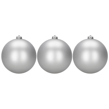 Bombki choinkowe, nietłukące 6 szt. dekoracje świąteczne 15 cm srebrne