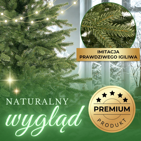 Choinka sztuczna na pniu 220 cm świerk PE jak żywy