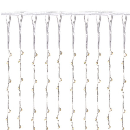 Kurtyna świetlna niebieski 300 Led 3x3 m lampki wewnętrzne z programatorem USB