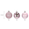 Bombki choinkowe 12 szt. ozdoby świąteczne zestaw 3cm różowy