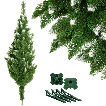 Choinka na pniu 180 cm sztuczna sosna diamentowa ośnieżona jak żywa