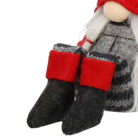 Pani skrzat 38cm ozdoba świąteczna, krasnal świąteczny, gnom siedzący