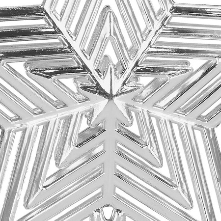 Czubek na choinkę 18cm szpic, ażurowa gwiazda srebrna