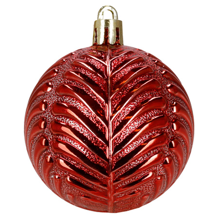Bombki choinkowe 40 szt. okrągłe, lizaki, szyszki, laski cukrowe nietłukące ozdoby czerwone