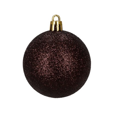 Bombki choinkowe 40 szt. komplet dekoracje świąteczne zawieszki nietłukące, fioletowe