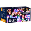 Lampki choinkowe 50 Led na baterie multikolor IP 44 z programatorem