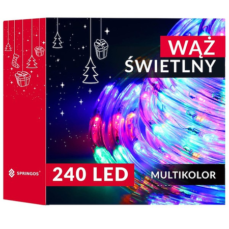 Wąż świetlny 240 Led multikolor 11,5 m z programatorem IP44