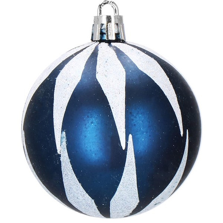 Bombki choinkowe 77 szt. granatowy zestaw choinkowy