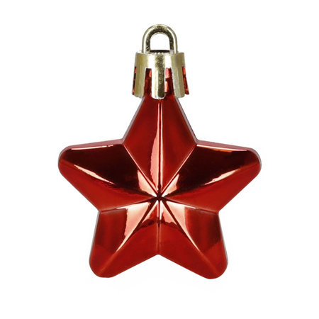 Bombki choinkowe 47 szt. komplet dekoracje świąteczne zawieszki nietłukące, czerwony, złoty, biały